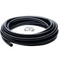 1/2" id - 10ft Black Vinyl Tubing Flexible PVC Irrigation Hose & 2 Clamps - size: 1/2" ID, style: 10 Feet