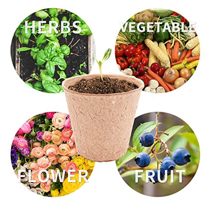 100 Pack 3.15 In Mini Flower Pots Disposable Plant Pots with Labels,Tools