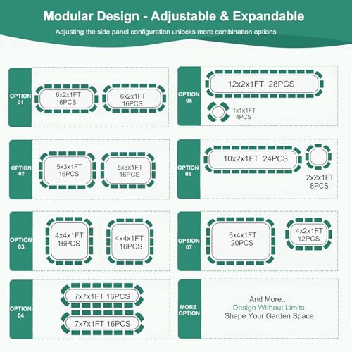 4 in 1 Galvanized Raised Garden Bed, 6x2x1ft, 2Pack, Grey - color: Gray, size: 6x2x1ft (2packs)