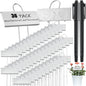 Maitys 38 Pcs Metal Plant Markers Outdoor, Silver Label with Black Ink - color: Silver Label With Black Ink