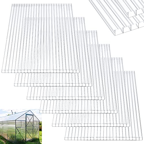 Tatuo 12 Pack 4' X 2' X 0.32'' Polycarbonate Greenhouse Panels Sheets - size: 4' X 2' X 0.32''