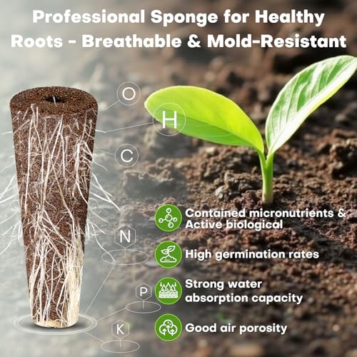 Ahopegarden 132pcs Hydroponic Pods Kit: Compatible with AeroGarden Herb Kits with 50 Grow Sponges, 50 Pods Lable, 12 Grow Baskets and Dome, 8 A&B Plant Food, Indoor Garden Kit Supplies for Most Brands - style: 132pcs Hydroponic Pod kits