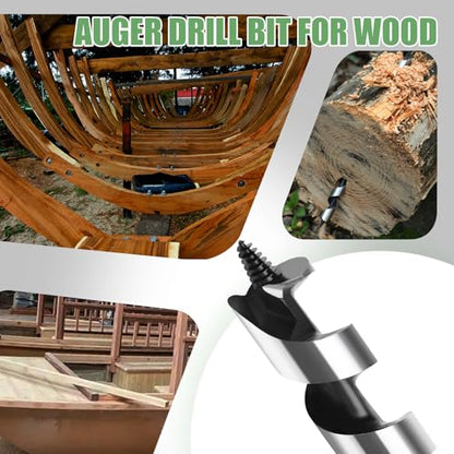 1-1/4 x 18 Auger Drill Bit, 32x460mm Hex Shank Ship Auger Bit - size: 1-1/4 in x 18 in