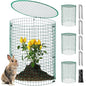 Hiboom 4 Pack Garden Plant Protectors from Animals with Stakes, 16 * 13 in