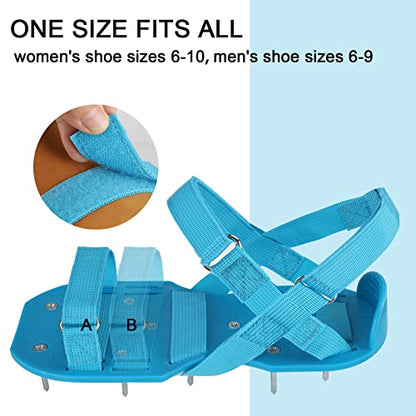 Lawn Aerator Shoes - Fully Assembled Soil Aeration Shoe Pair - Yard Aerator Tool for Aerating Patio Garden Grass Lawn