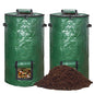 MyLifeUNIT Compost Bins Outdoor, Composting Bin for Outside Garden, Reusable Garden Yard Waste Bag, 34 Gallons (2 Pack, Green) - color: Green