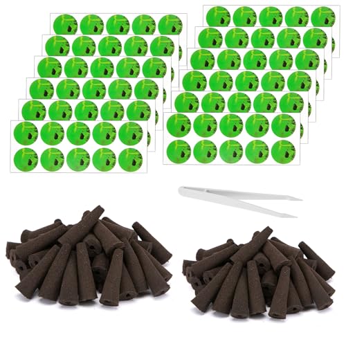Hydroponic Pods Kit, Compatible with AeroGarden, 241Pcs - size: 240pcs-120Grow Sponges, 120Labels & 1 Tweezers