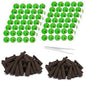 Hydroponic Pods Kit, Compatible with AeroGarden, 241Pcs - size: 240pcs-120Grow Sponges, 120Labels & 1 Tweezers