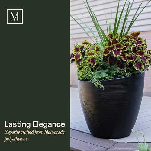 Mayne 8879-ES Modesto 20in Round Patio Planter, Espresso - color: Espresso, size: 20 Inch