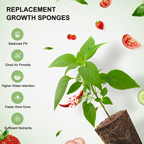 Ahopegarden 120 Pcs Seed Pod Kit for Aerogarden, Highly Breathable Hydroponics Replacement Pods Compatible with Most Indoor Hydroponic Systems,120 Grow Sponges & 120 Pod Labels - style: 120Pcs Hydroponic Pod kits