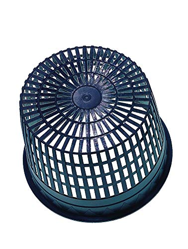 HORTIPOTS Net Pot 6 Inch Raised Center Bottom Mesh Sided with Free Reflective Lids Pack of 10