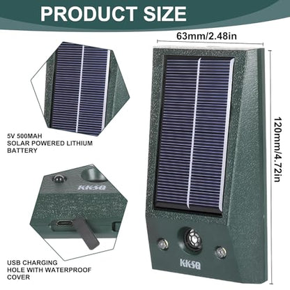 Wall-Mounted Solar Ultrasonic Animal Repellent Indoor Outdoor