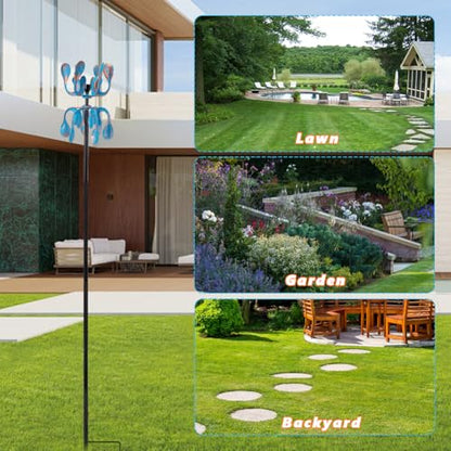 Wind Spinners Outdoor Metal Wind Spinner 360 Degrees Rotating