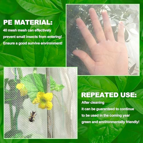 2Pcs Large Bird Barrier Netting Mesh, 7.9 * 6 FT Garden Netting - size: 7.9 x 5.9 FT x 2Pcs