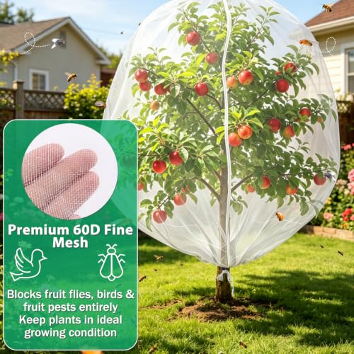 Bird Netting for Garden Protection, 2 Pack 5.9Ft x 3.93Ft Garden Netting - size: 2 Pack 5.9Ft x 3.93Ft