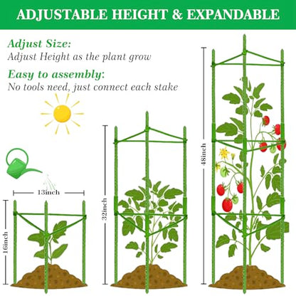 Moirsunt 4Pack Tomato Cage for Garden, 50.2Inch Plant Support Garden Stakes - size: 4Pack 50.2 Inch