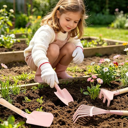 Kids Gardening Set with Wheelbarrow Birthday Gifts