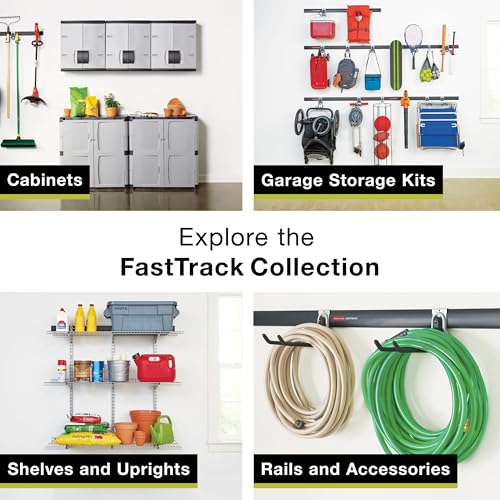 Rubbermaid Garage FastTrack Power Tool Holder Satin Nickel Wall Mounted Storage System Holds up to 50 pounds for Home/Garage/Tool Organization - style: Power-Tool Hook