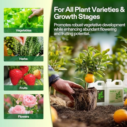 VIVOSUN Liquid Nutrients Base A & B Bundle, Set of 32oz - size: 32 Ounce