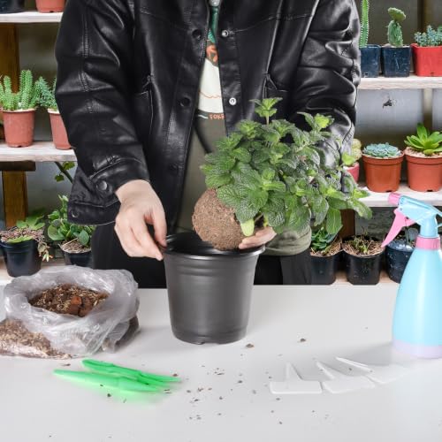 100 Pack 0.5 Gallon Plastic Plant Nursery Pots - size: 0.5Gallon(100pack)