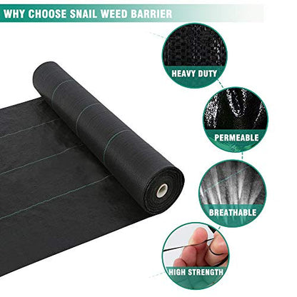 5FTx300FT Weed Barrier Landscape Fabric Heavy Duty 5oz Pro Ground Cover Mat - size: 5oz-5ftx300ft