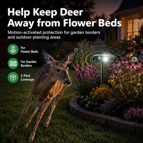 Sonic Fortress Pro Deer Repellent Device Solar Ultrasonic Animal Repellent