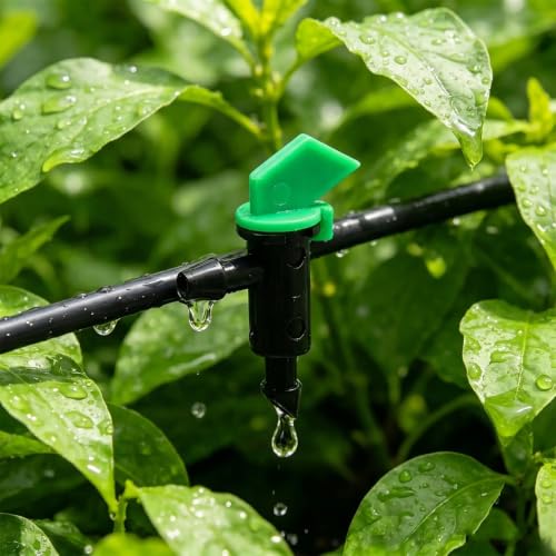 60 Pack Garden Flag Irrigation Dripper, Green, 4 GPH - color: Green