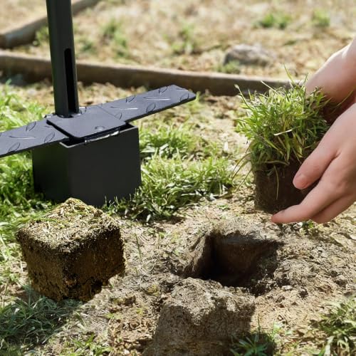 Colwelt Sod Plugger Tool Square, Grass Plug Tool for Lawn, Sod Cutter Hand