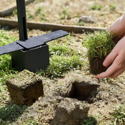 Colwelt Sod Plugger Tool Square, Grass Plug Tool for Lawn, Sod Cutter Hand