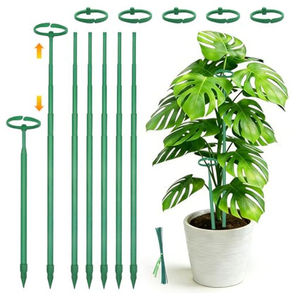 Telescoping Monstera Plant Stakes, 12.5-48.4IN Indoor Plant Support- 7Pack - size: 7pcs