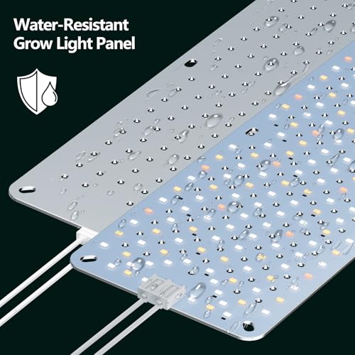 8-Pack Grow Light Panel for Indoor Plants, Full Spectrum with Timer - color: Panel Grow Lights 12W(Pack 8)