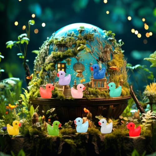 240pcs Mini Ducks, Tiny Resin Duck Small Plastic Animals Figurines Bulk - style: Mini Ducks