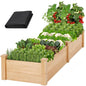 Raised Garden Bed Wooden Planter Box for Vegetables/Flowers, Wood - color: Natural Wood