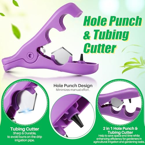 Feekoon Drip Irrigation Tubing Cutter Hole Punch Tools