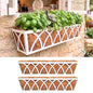 LaLaGreen Wall Planter (30 Inch, 2 Pack)White Metal Rectangular Hanging Flower Box Window Boxes Planters with Coco Liner, Flower Basket Plant Holder Deck Rail Railing Patio Horse Trough Balcony Fence - size: 30 Inch x 2 Pack