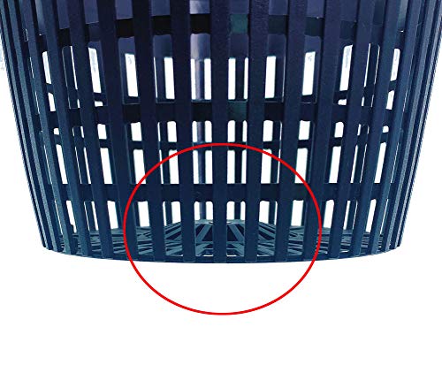 HORTIPOTS Net Pot 6 Inch Raised Center Bottom Mesh Sided with Free Reflective Lids Pack of 10