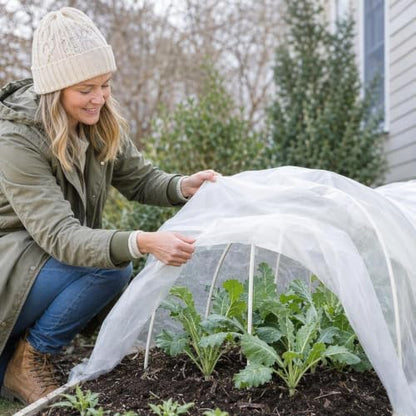Plant Covers Freeze Protection,10x50FT Frost Cloth Row Covers - size: 10X50FT