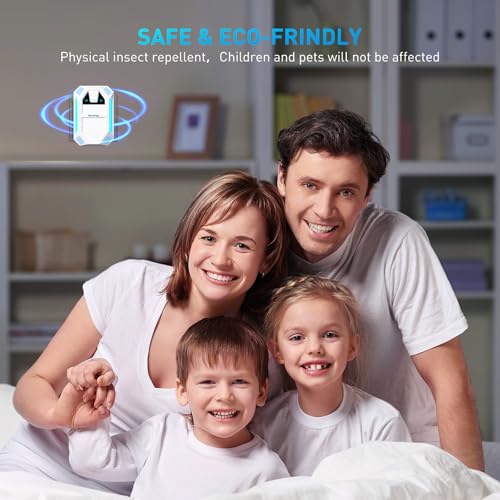 Nexkey Ultrasonic Pest & Insect Repeller Plug in, 6 Packs(White) - color: off-white