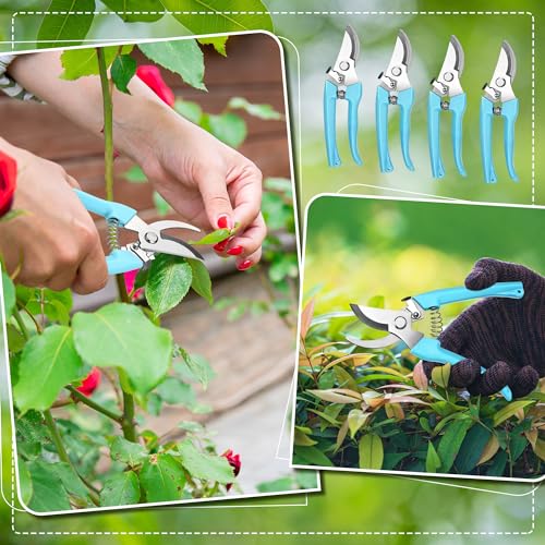 Chumia 30 Pack Garden Shears Flower Clippers for Plant Cutting, Blue - color: Blue