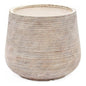 LuxenHome 17" Round Planters for Indoor Plants, Distressed Large Plant Pot