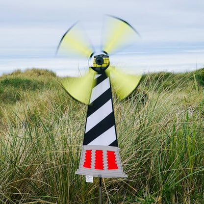 In the Breeze 2500 Lighthouse Wind Spinner-Colorful Garden Decoration - style: Lighthouse