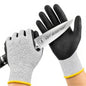 Level 5 Cut Resistant Work Gloves, Sandy Nitrile Grip, 1 Pair - color: Medium(yellow)