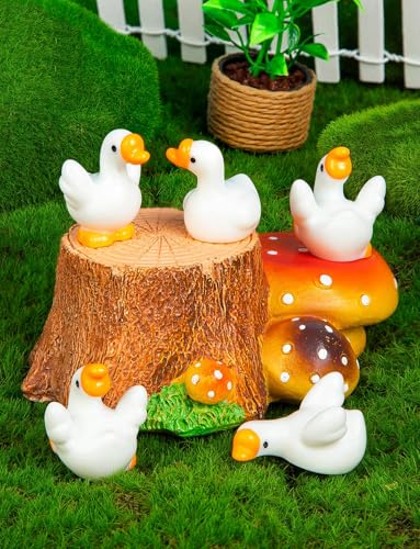 36pcs Mini Resin Goose Figurines, Tiny Animal Figurine Bulk