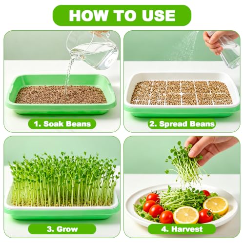 5 Pack Seed Sprouter Tray with Germinating Paper