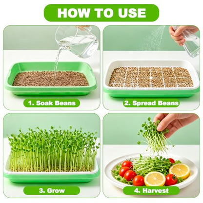 5 Pack Seed Sprouter Tray with Germinating Paper