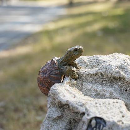 Mini Turtle Statue Miniature Tortoise Figurine Plant Pot Hugger - style: Turtle