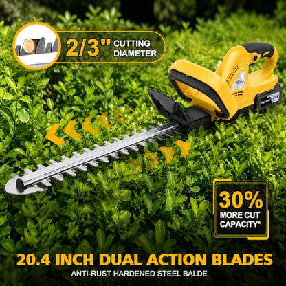 21V Cordless Hedge Trimmer 22" - color: YELLOW