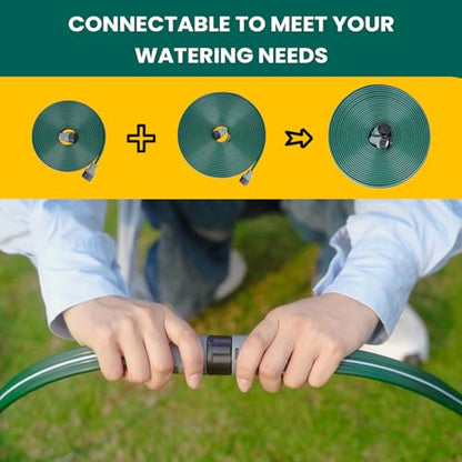 Sprinkler Soaker Hose 25ft for Garden Lawn, Watering Pipe with Holes, High-Efficiency Water-Saving Garden Irrigation System, Drip Hose Sprinkler - size: 25FT