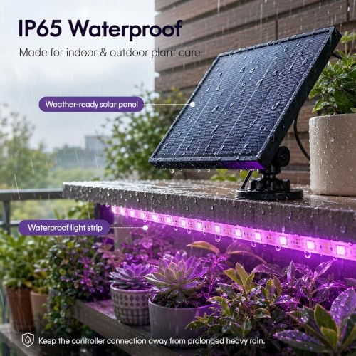 16.4FT Solar Grow Light Strip for Indoor Outdoor Plants