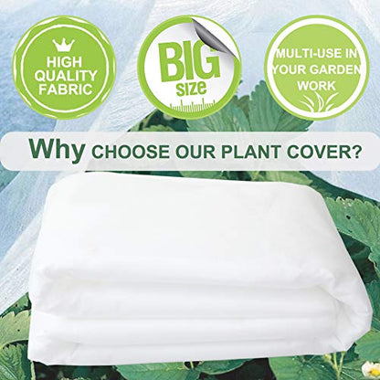 Plant Covers Freeze Protection 10 ft x 10 ft Floating Row Cover 0.9oz/yd² Garden Fabric Plant Cover for Winter Frost/Sun Pest Protection (10FT X 10FT) - size: 10'x10'-rectangle